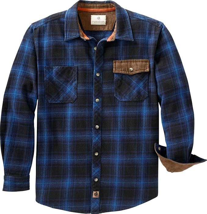 Camisa de franela pesada Harbor de Legendary Whitetails para hombre azul