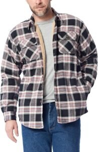 Chaqueta estilo camisa con forro sherpa de manga larga para hombre de Wrangler Authentics